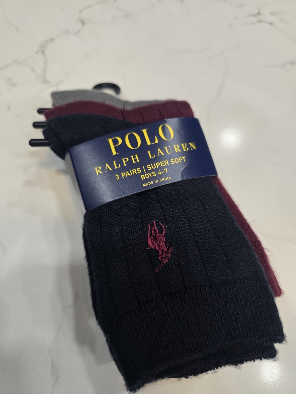 Polo by Ralph Lauren Boys' 3-Pack Crew Socks
